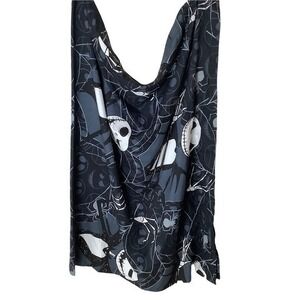 Nightmare Before Christmas Black White Skeleton Lightweight Throw Blanket